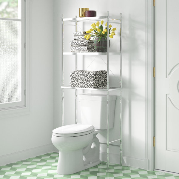Etta Avenue Marisa Chrome Freestanding Over the Toilet 3 Shelf